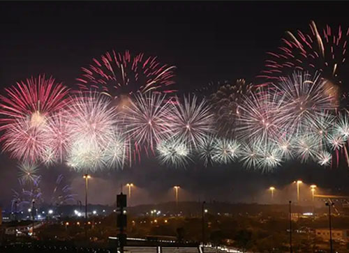 临高县焰火晚会